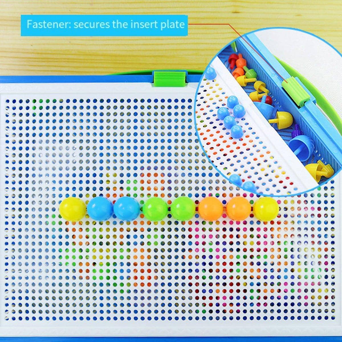 Mushroom Nail Puzzle Set - 296 Pieces, 29cm Pegboard - view 5