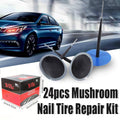 Mushroom Nail Tyre Repair Kit Pack of 24 for Cars and Motorbikes, Tubeless Puncture Plugs