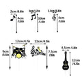 Music Themed Cake Topper Set, 8 Pieces - Drum Kit, Guitar and Music Notes - view 5