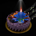 Musical Lotus Birthday Cake Candle, Rotating Flower, Pack of 2 - Multicolour - view 4
