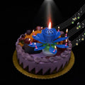 Musical Lotus Birthday Cake Candle, Rotating Flower, Pack of 2 - Purple - view 4