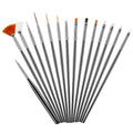 Nail Art Brushes and Dotting Tools, Set of 15 - Pink - view 3