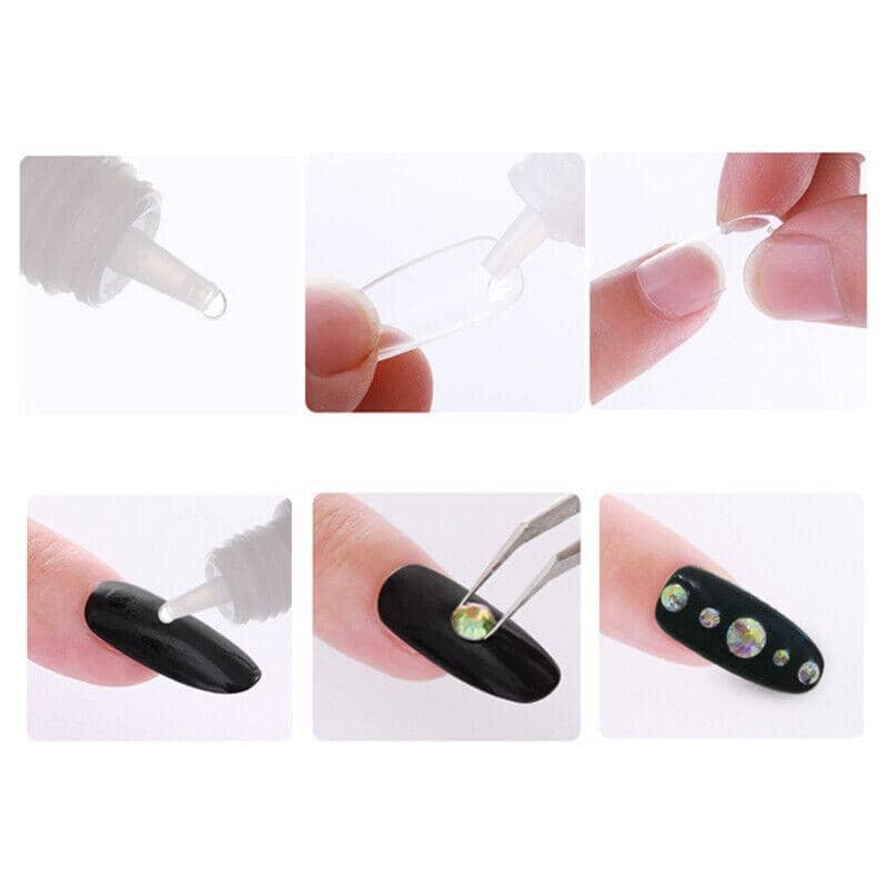 Nail Art Glue for Acrylic and UV Gel Nails, 3 g Bottles, Pack of 10 - view 4