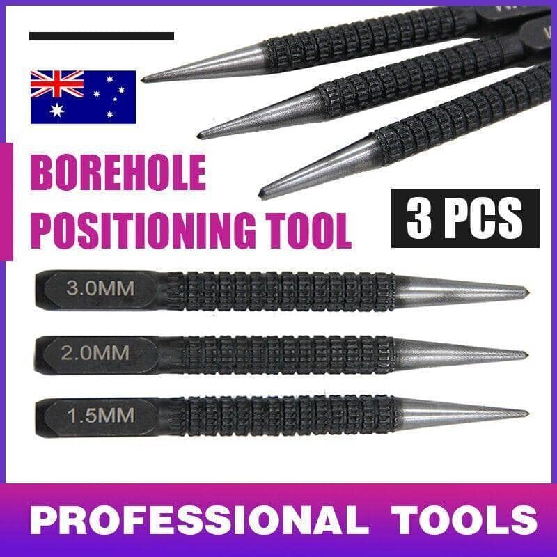 Nail Centre Punch Set for Wood and Metal, Round Head, Pack of 3