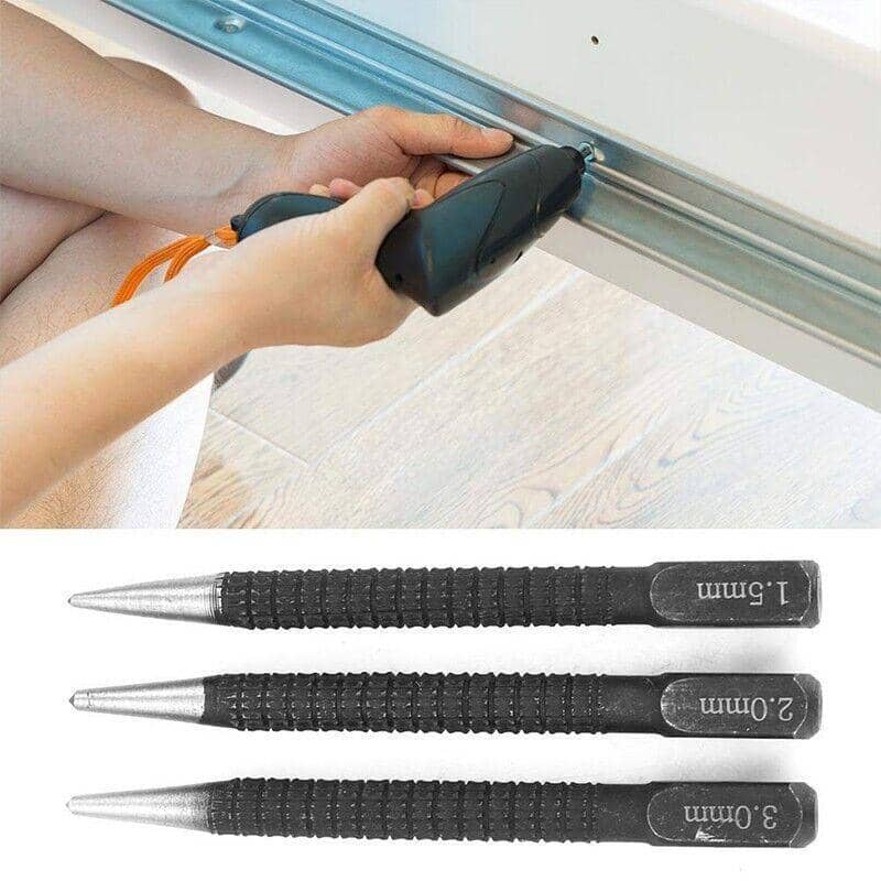 Nail Centre Punch Set for Wood and Metal, Round Head, Pack of 3 - view 5