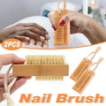 Nail Cleaning Brush Set of 2, Wooden Manicure Brush with Sisal Bristles