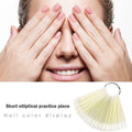 Nail Colour Display Fan with Iron Ring and 50 Oval Practice Tips - Black - view 4