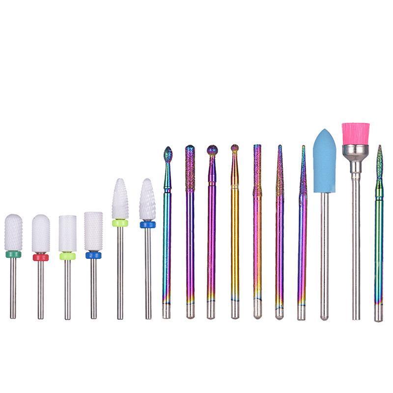 Nail Drill Bit Set, 16 Piece - Ceramic and Tungsten Carbide - view 2