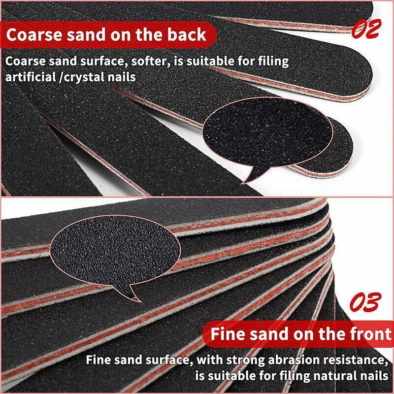 Nail Files 100/180 Grit for Manicure and Pedicure - Pack of 10 - view 5