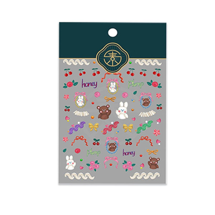 Nail Stickers for DIY Nail Art - Bunnies, Bears, Cherries and Bows