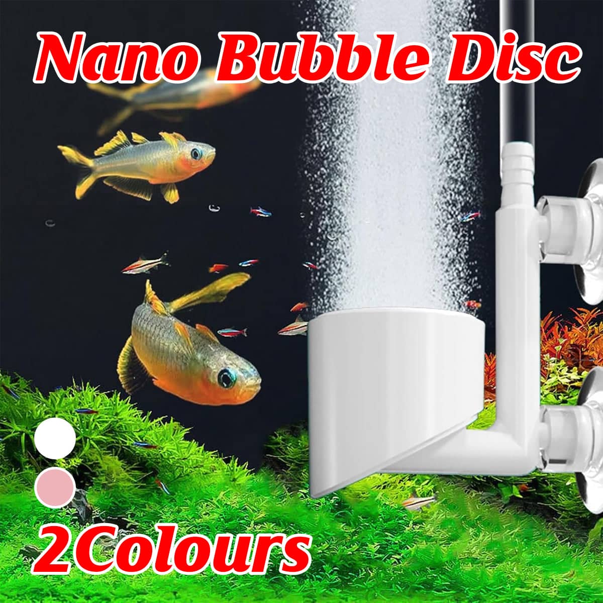Nano Aquarium Bubble Plate Air Diffuser - White - view 2