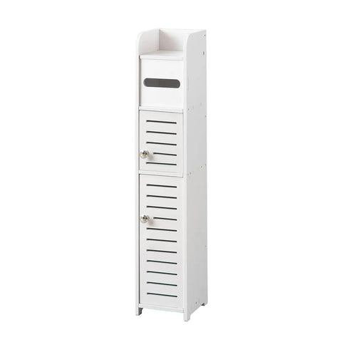 Narrow Bathroom Storage Cabinet, Waterproof PVC - Pull Out Model, 80 x 15 x 15cm