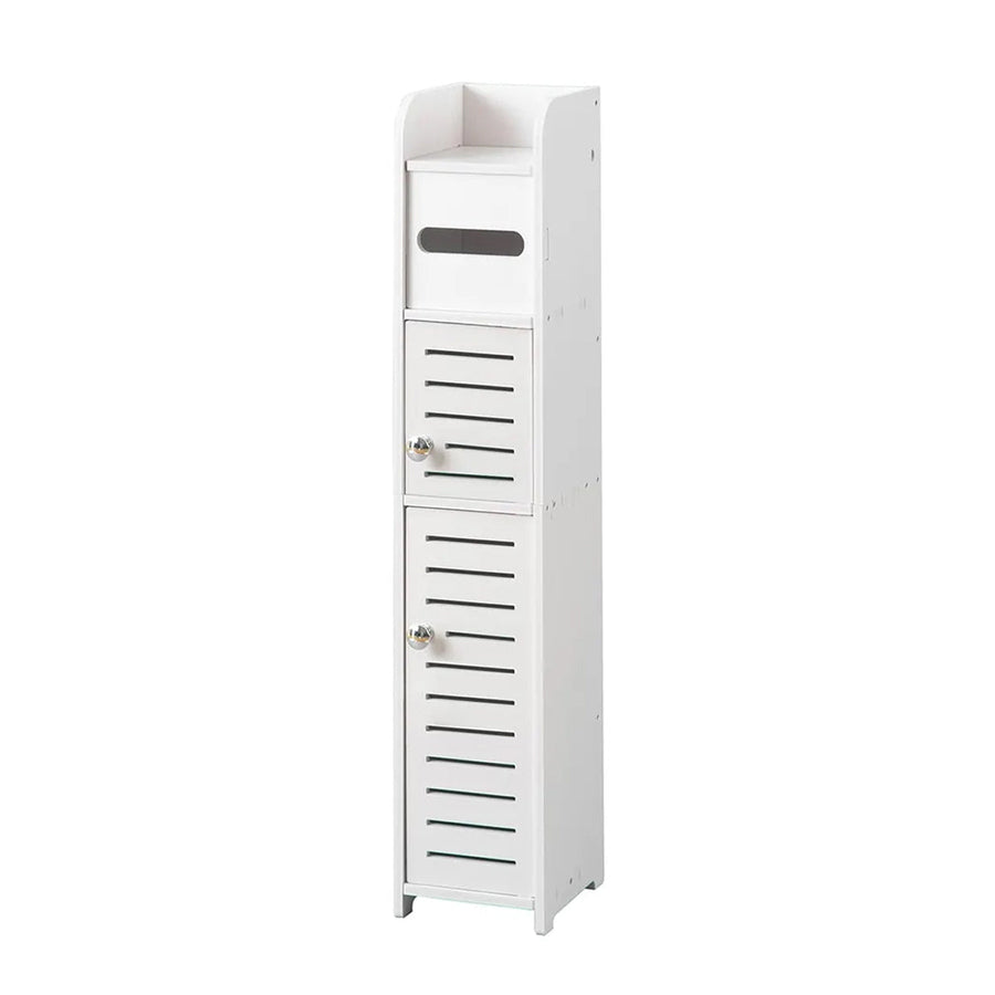 Narrow Bathroom Storage Cabinet, Waterproof PVC - Pull Out Model, 80 x 15 x 15cm