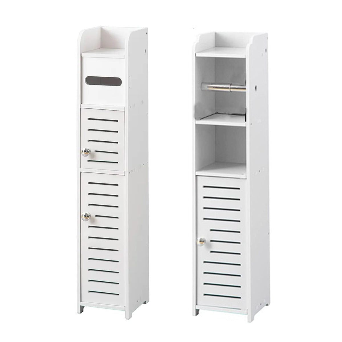 Narrow Bathroom Storage Cabinet, Waterproof PVC - Pull Out Model, 80 x 15 x 15cm - view 3
