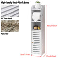 Narrow Bathroom Storage Cabinet, Waterproof PVC - Pull Out Model, 80 x 15 x 15cm - view 4