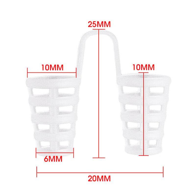 Nasal Vent Clip, Soft Reusable PE Dual-Vent Basket Design - White - view 3