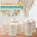 Natural Beige Cotton Macrame Rope 4 mm x 100 m Twisted Cord for Craft and Cooking - view 2