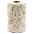 Natural Beige Cotton Macrame Rope 4 mm x 100 m Twisted Cord for Craft and Cooking - view 3