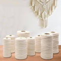 Natural Beige Cotton Macrame Rope 4 mm x 100 m Twisted Cord for Craft and Cooking - view 5