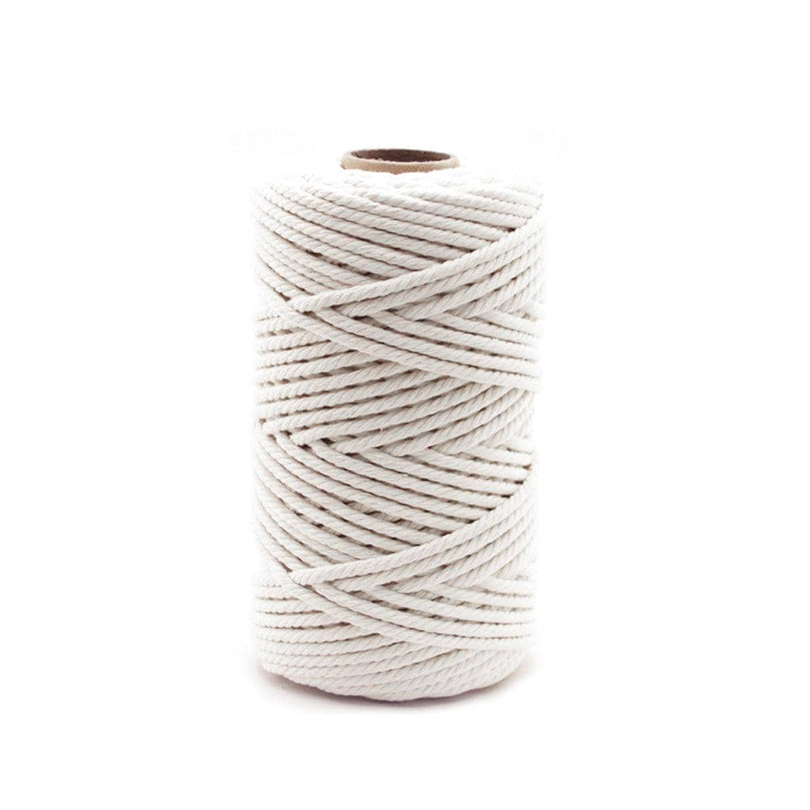 Natural Cotton Macrame Rope for DIY Crafts - 5mm x 100m
