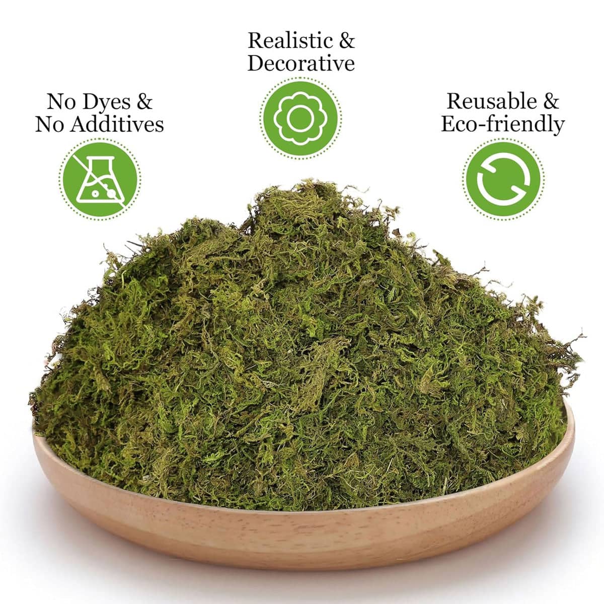 Natural Dried Moss Bedding for Hamsters and Small Pets, Pack of 5 - view 3