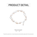 Natural Freshwater Pearl Bracelet with 925 Sterling Silver - view 3