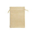 Natural Jute Burlap Drawstring Bags, 50 Pack - 18 x 13 cm