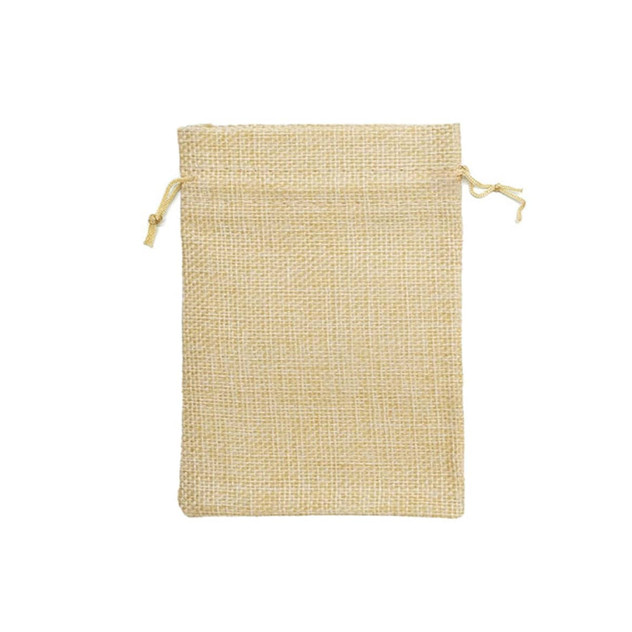 Natural Jute Burlap Drawstring Bags, 50 Pack - 18 x 13 cm