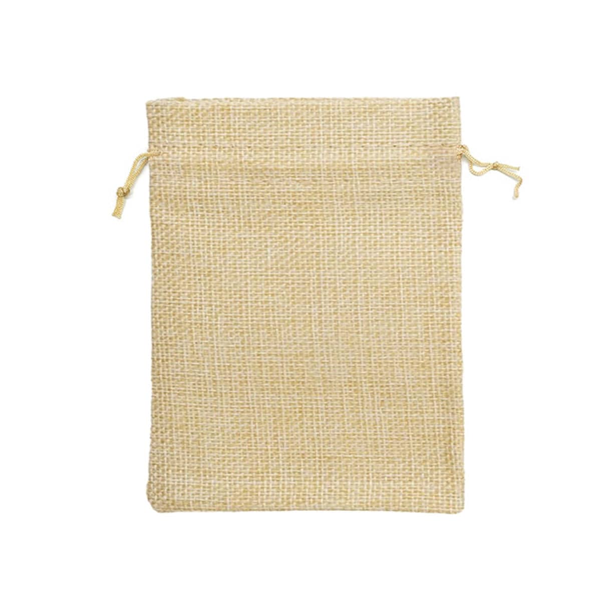 Natural Jute Burlap Drawstring Bags, 50 Pack - 20 x 15 cm