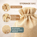 Natural Jute Burlap Drawstring Bags, 50 Pack - 20 x 15 cm - view 5