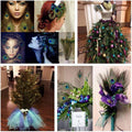 Natural Peacock Eye Feathers for Craft and Vase Decor - Pack of 5, 26-30cm - view 5