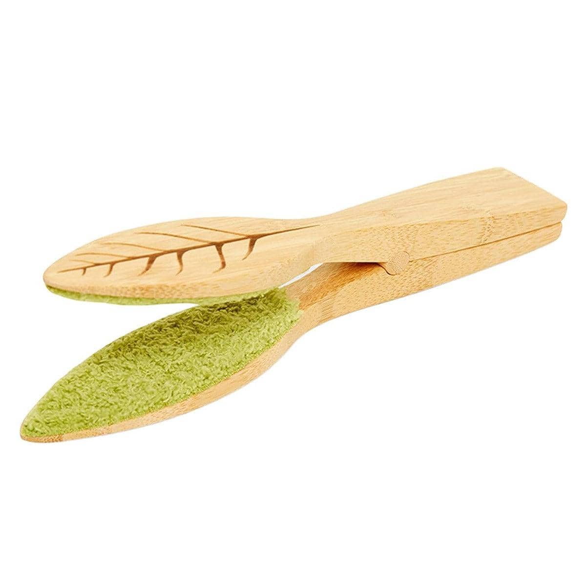 Natural Pine Wood Handheld Leaf Cleaning Brush for Potted Plants - view 2