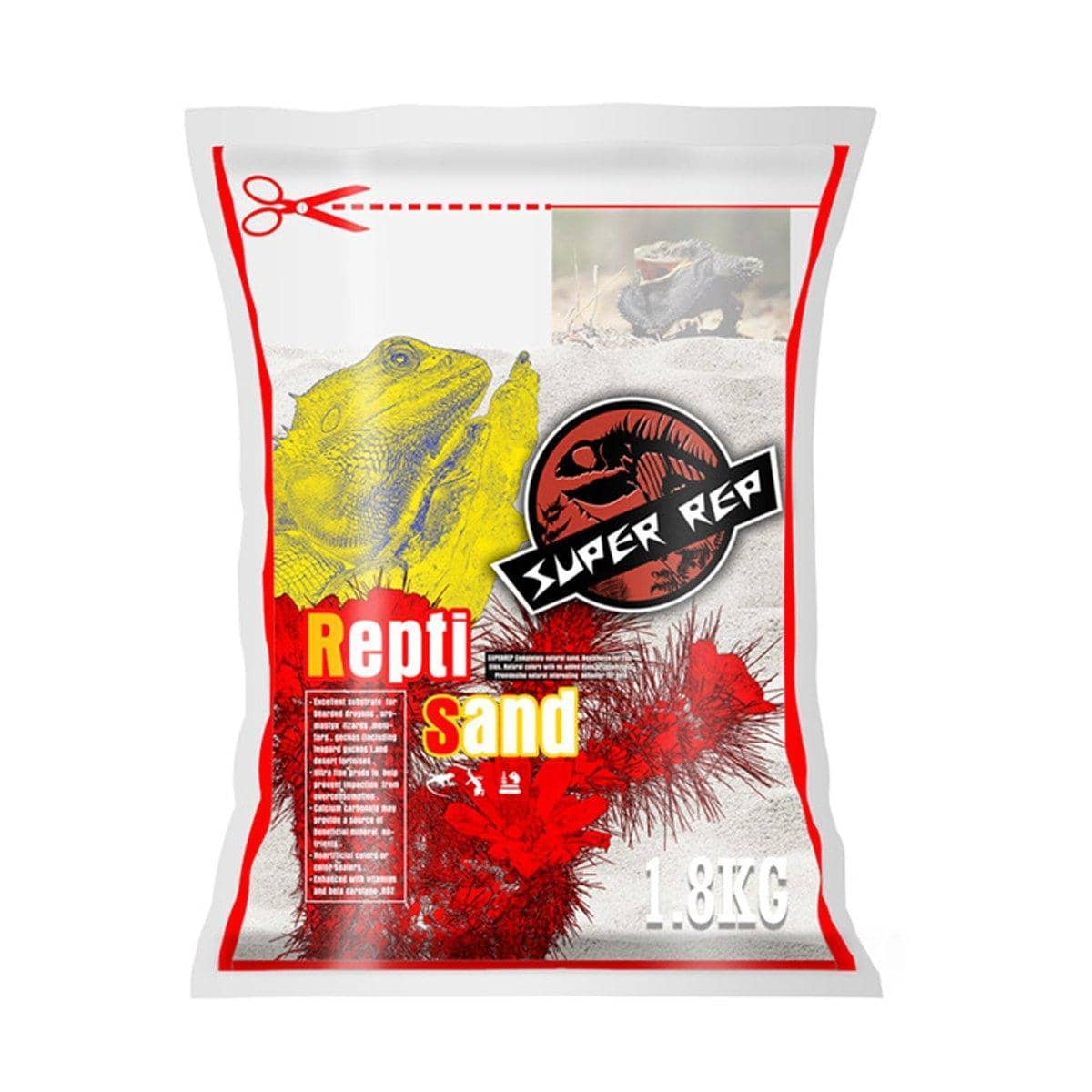 Natural Reptile Sand Substrate for Terrariums, 1.8 kg - White