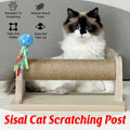 Natural Sisal Cat Scratching Pad Non Shedding Cat Nail Care with Toy