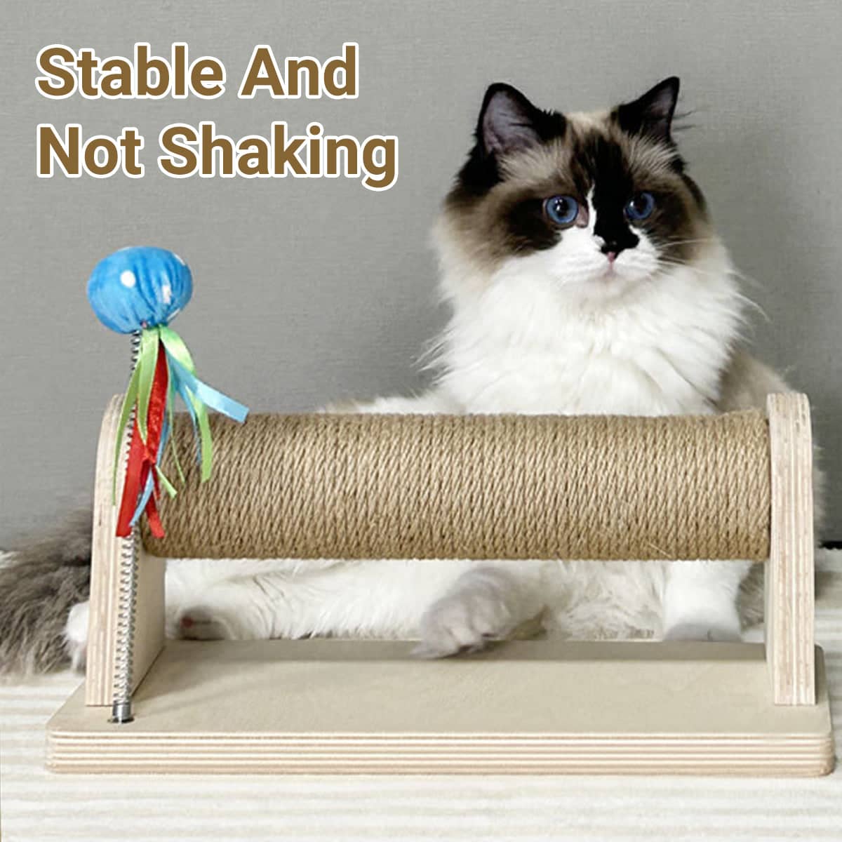 Natural Sisal Cat Scratching Pad Non Shedding Cat Nail Care with Toy - view 5