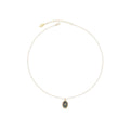 Natural Stone Necklace with Adjustable Chain - With Pendant