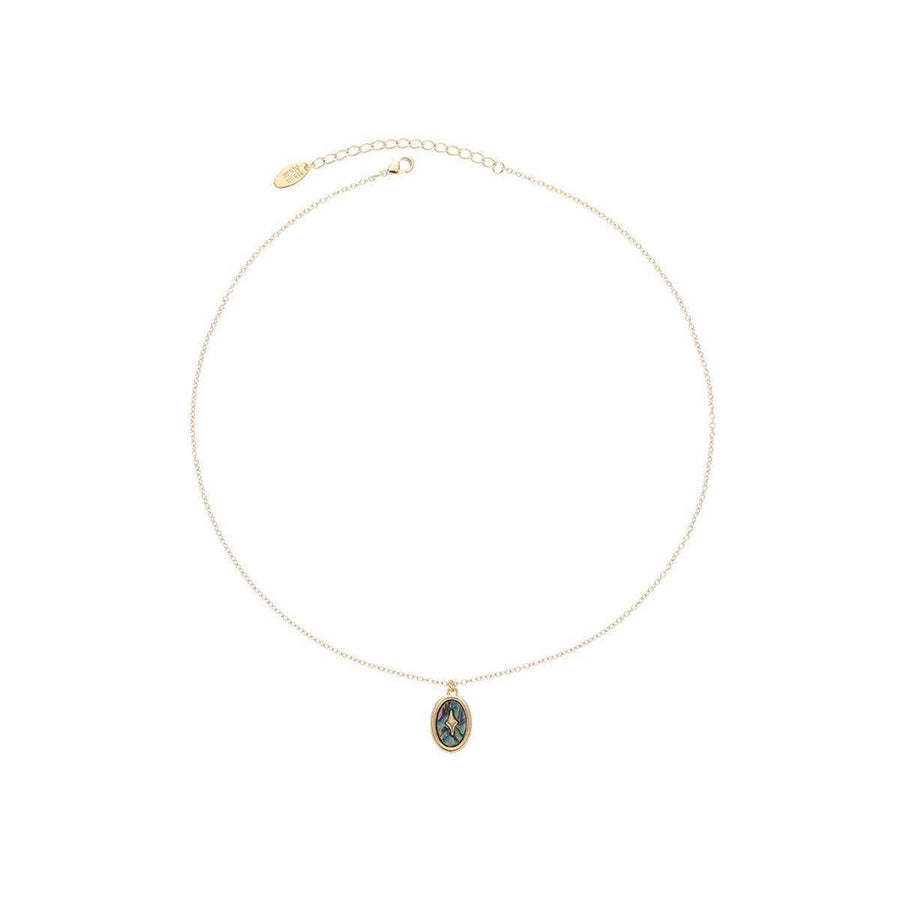 Natural Stone Necklace with Adjustable Chain - With Pendant
