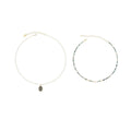 Natural Stone Necklace with Adjustable Chain - With Pendant - view 3