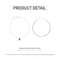 Natural Stone Necklace with Adjustable Chain - With Pendant - view 4