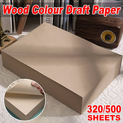 Natural Wood Colour Draft Paper Notebook for Students, 500 Sheets - view 2