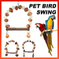 Natural Wood Parrot Swing Chew Toy - Pine Cones - view 2