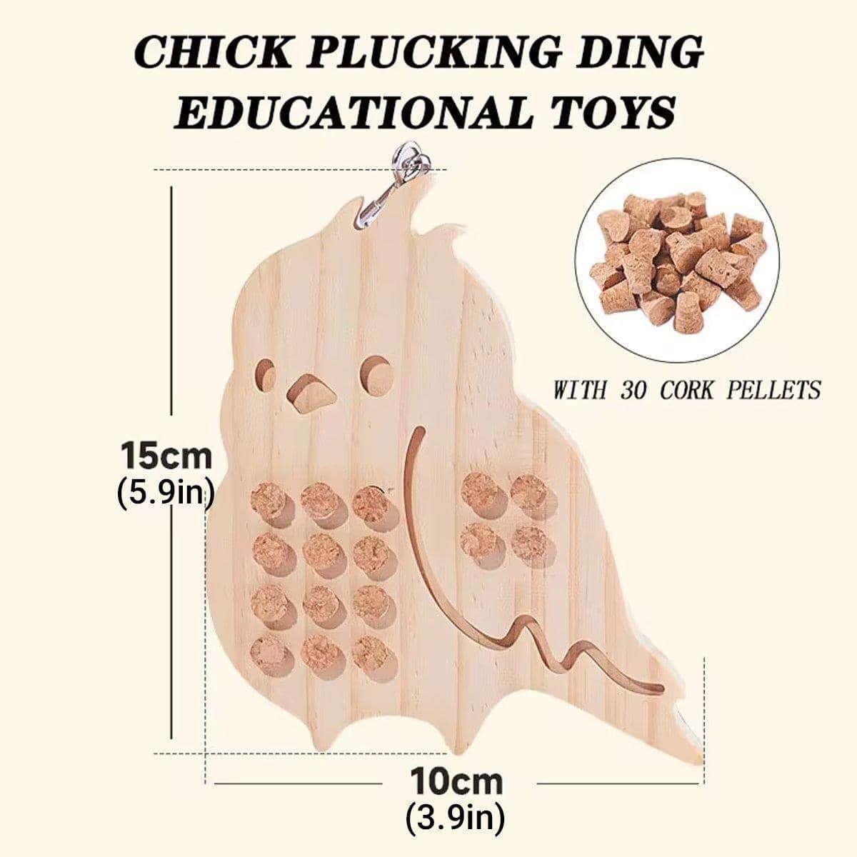 Natural Wood Parrot Toys for Bird Chewing and Puzzle Play - view 5