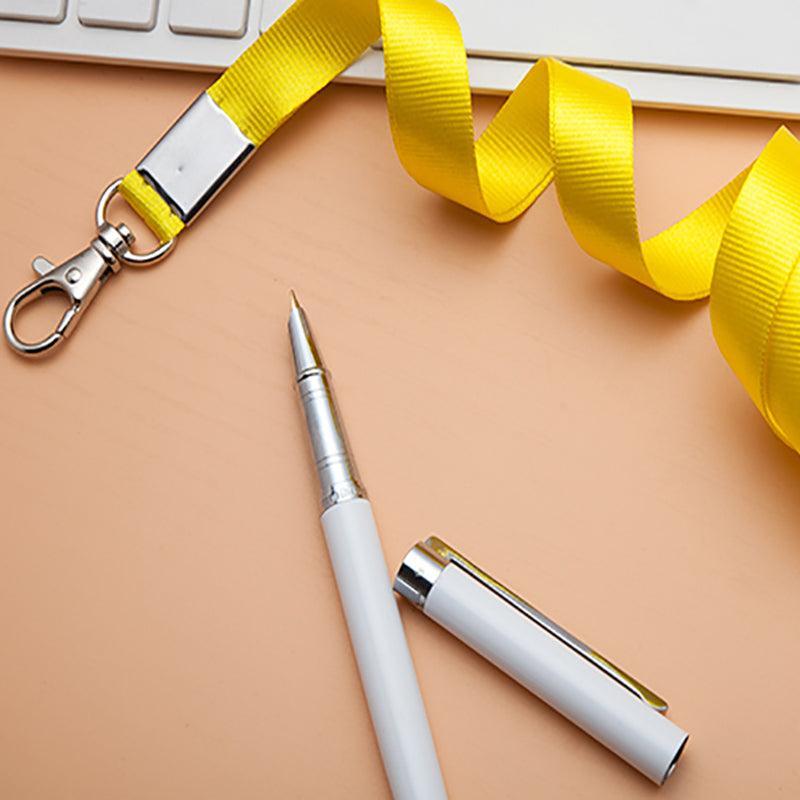 Neck Strap Lanyard with Clip for ID Badge Holder – Gold Yellow - view 7