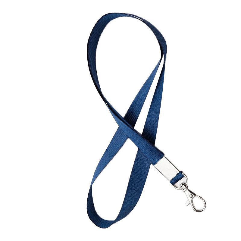 Neck Strap Lanyard with Clip for ID Badge Holder - Navy Blue