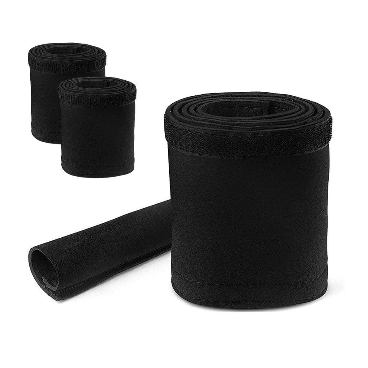 Neoprene Cable Management Sleeve with Hook and Loop Closure - Set of 3 Rolls, Black - view 2
