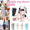 Neoprene Cup Sleeve with Shoulder Strap for 40 oz Tumblers - Black - view 2