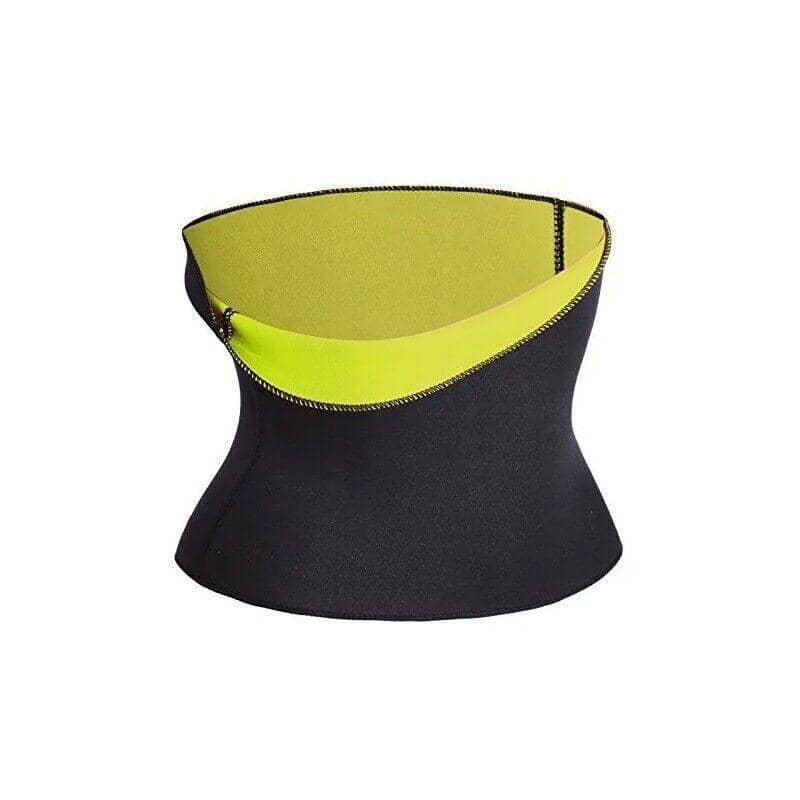 Neoprene Waist Trainer Body Shaper Belt - Black and Yellow, Size XL, 83-85 cm