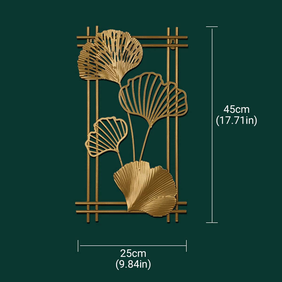 New Chinese Style Metal 3D Gold Leaf Wall Hanging Ornament for Home and Bedroom - view 3
