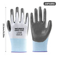 Nitrile Coated Work Gloves Non Slip Wear Resistant, Pack of 20 Pairs, Size 8 (23.5 cm) - view 3