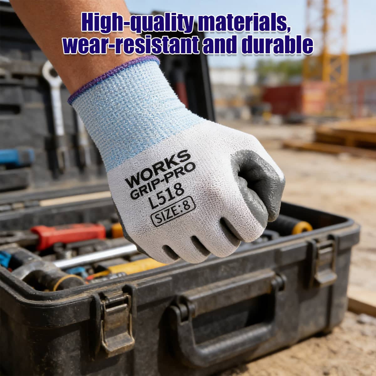 Nitrile Coated Work Gloves Non Slip Wear Resistant, Pack of 20 Pairs, Size 8 (23.5 cm) - view 5